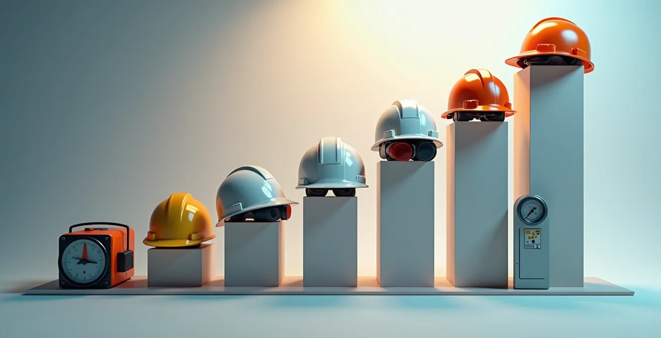 Dashboard de seguridad con indicadores visuales y gráficos de tendencias que muestran el paso de una gestión reactiva a una predictiva.