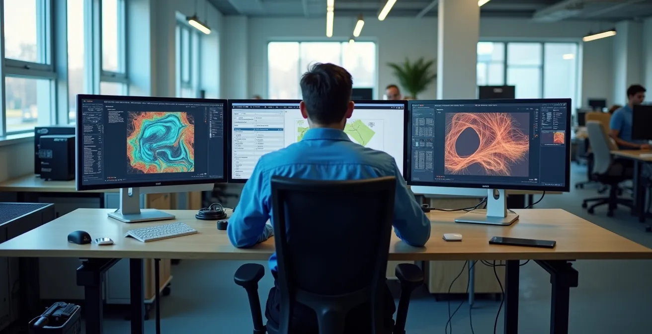 Evaluación ergonómica de puesto de trabajo con pantallas de visualización